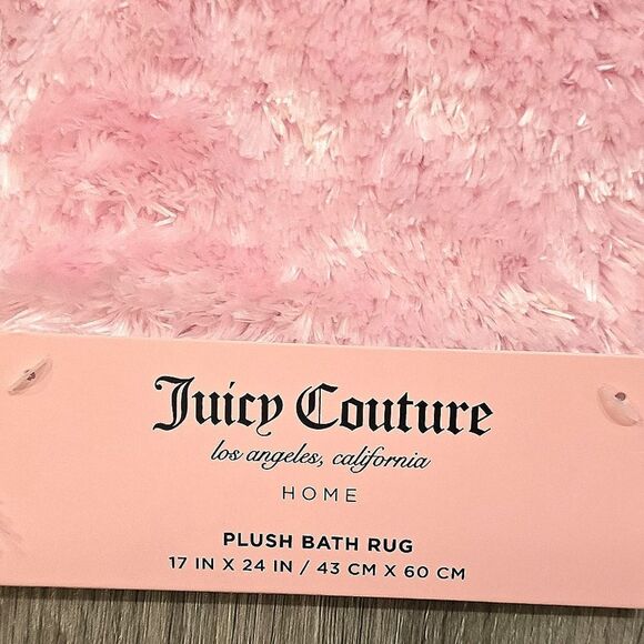 Juicy Couture Home Plush Bath Rug- Pink - Picture 6 of 7